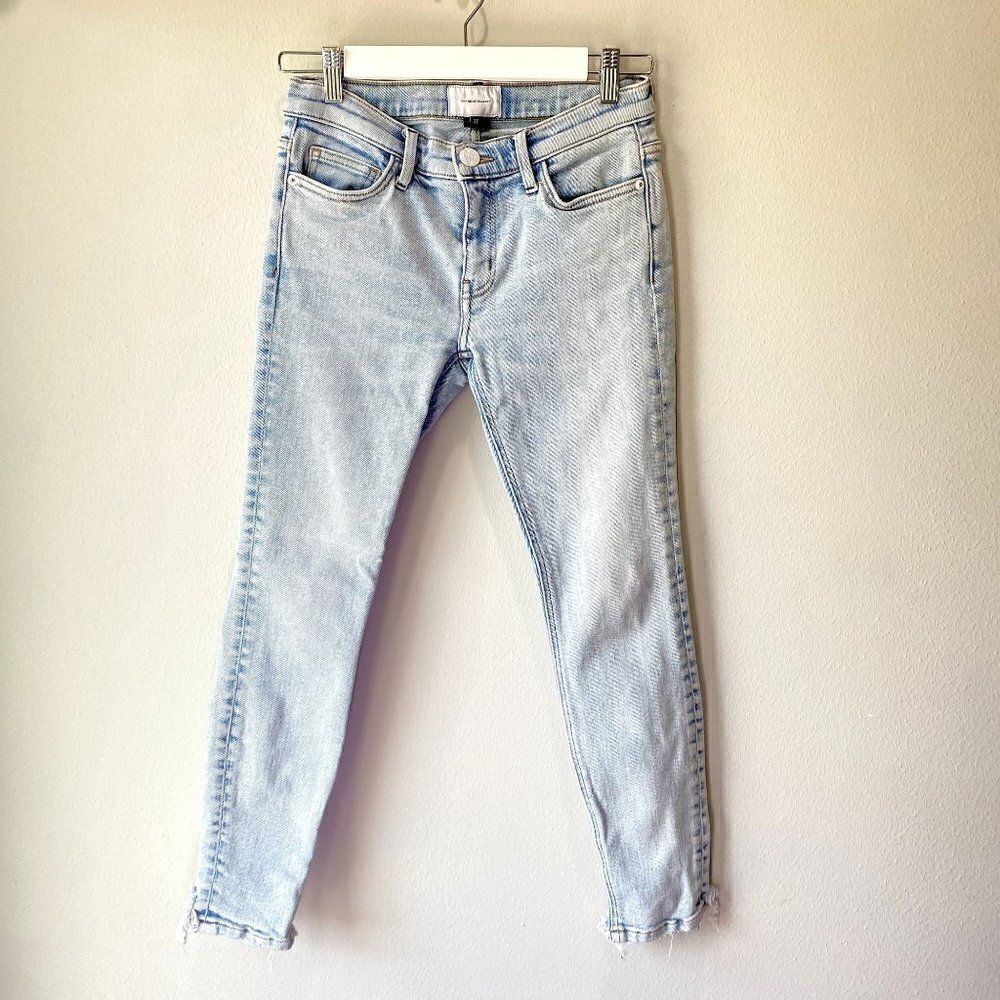 Current/Elliott Low Rise Acid Wash Skinny Jeans 27
